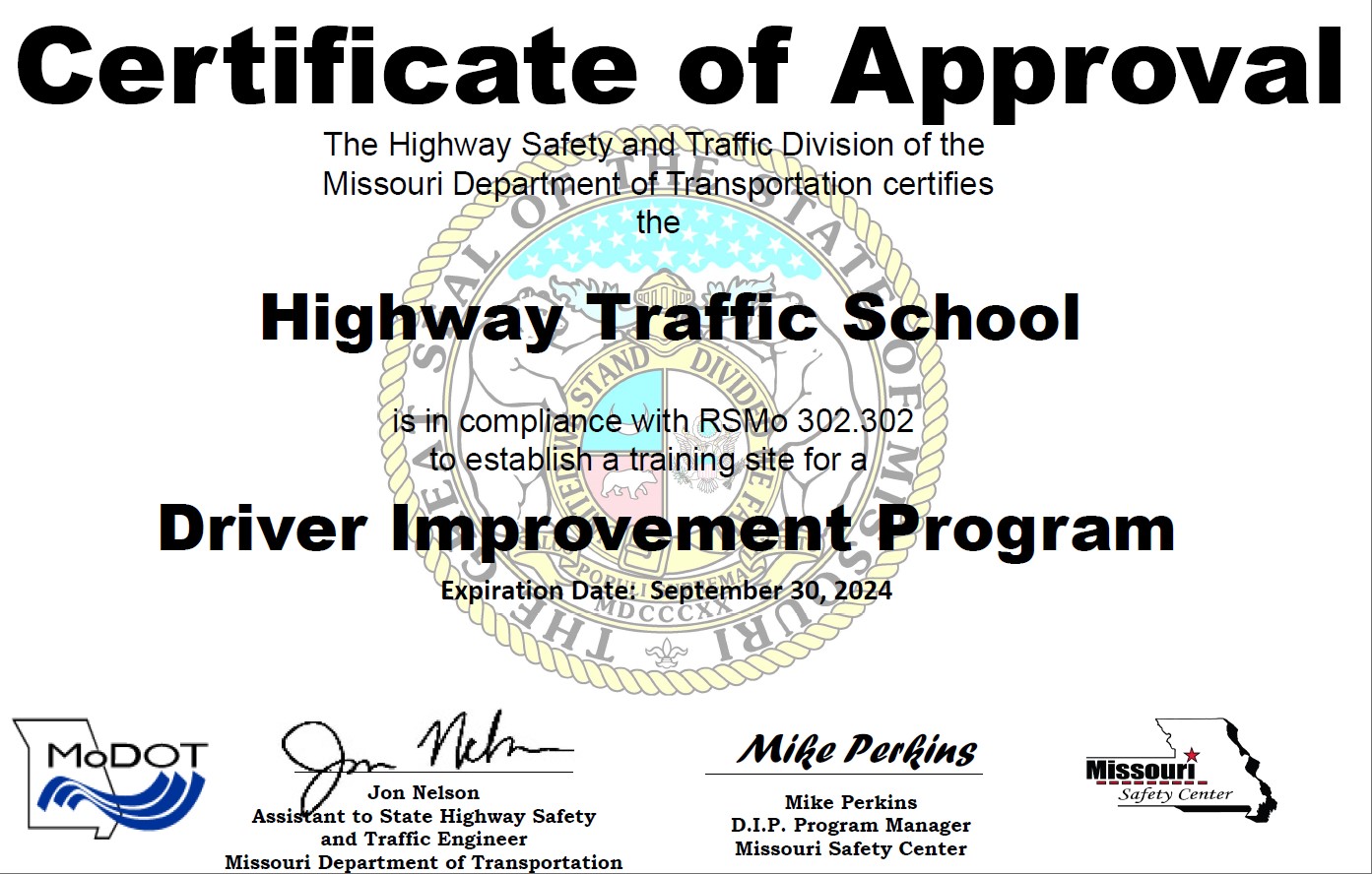 Missouri Driver Improvement Program license